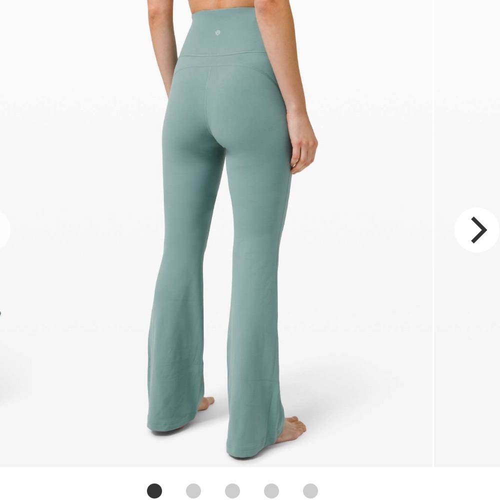 Lululemon Groove Pant Flare Super-High Rise Tidewater Teal Nulu size 4